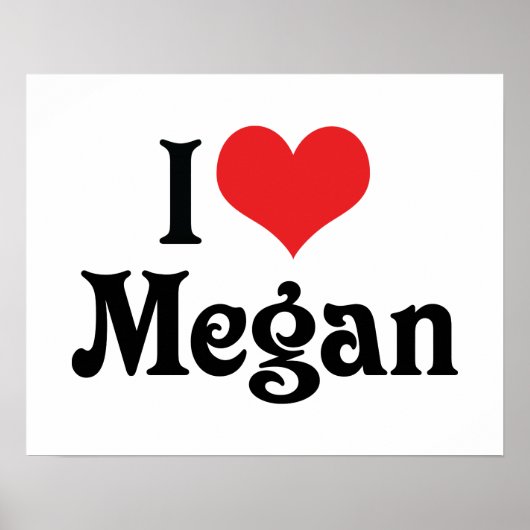 Ik hou van Megan Poster (Voorkant)