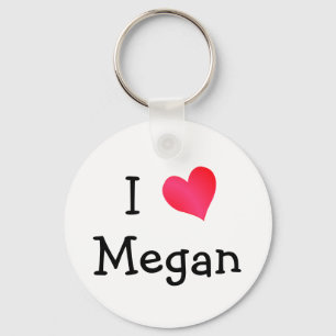 Ik hou van Megan Sleutelhanger