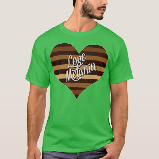 Ik hou van Melanin Heart Valentijnsdag T-shirt