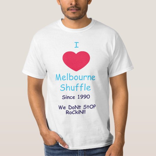 Ik hou van Melbourne Shuffle T-shirt (Voorkant)