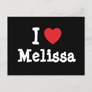 Ik hou van Melissa hart T-Shirt Briefkaart