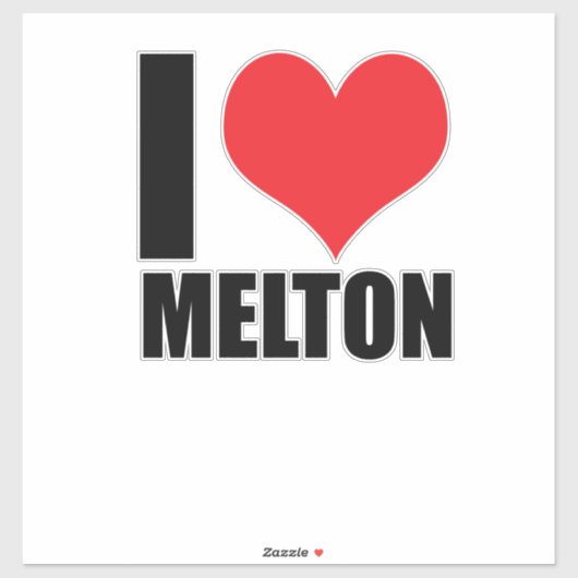 Ik hou van Melton Sticker (Vel)