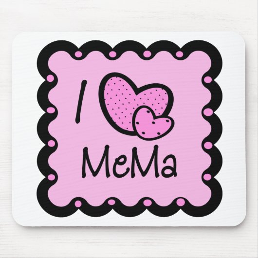 Ik hou van Mema Cute T-Shirt Muismat (Voorkant)