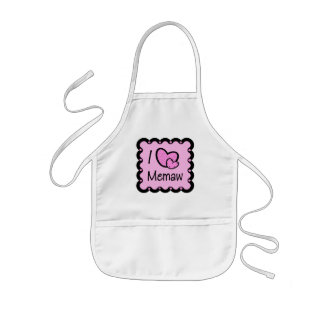 Ik hou van Memaw Cute T-Shirt Kinder Schort