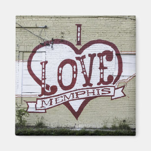 Ik hou van Memphis Graffiti Magnet Magneet