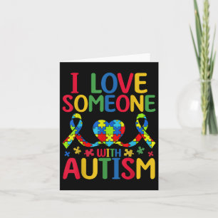Ik hou van mensen met autisme bewustzijn kaart