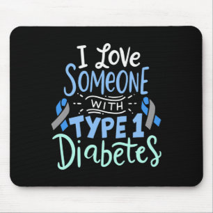 Ik hou van mensen met diabetes type 1 2 muismat