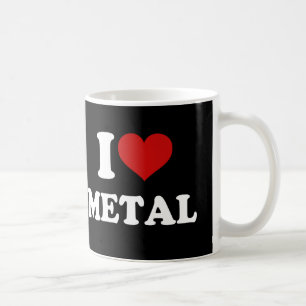 Ik hou van metaal koffiemok