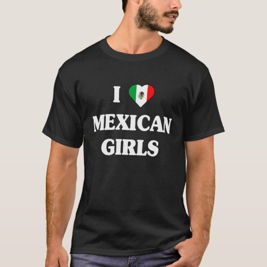 Ik hou van Mexicaans meisje t-shirt (Voorkant)