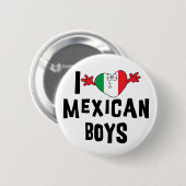 Ik hou van Mexicaanse jongens Ronde Button 5,7 Cm (Voorkant /achterkant)