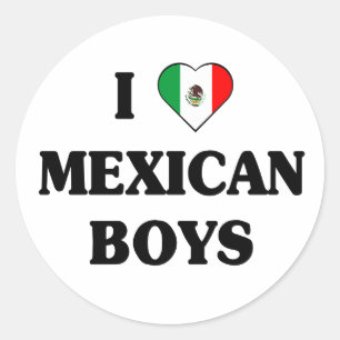 Ik hou van Mexicaanse jongens Ronde Sticker