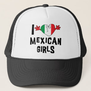 Ik hou van Mexicaanse meisjes Trucker Pet