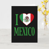 Ik hou van Mexico met een vlaggetje Kaart (Gele Bloem)