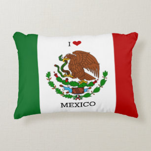 ik hou van mexico - mexicaanse vlag, accent kussen