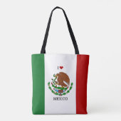 ik hou van mexico - mexicaanse vlag draagtas (Achterkant)