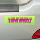 Ik hou van mezelf bumpersticker (Op auto)
