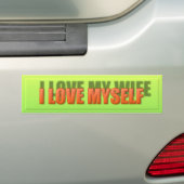 Ik hou van mezelf bumpersticker (Op auto)