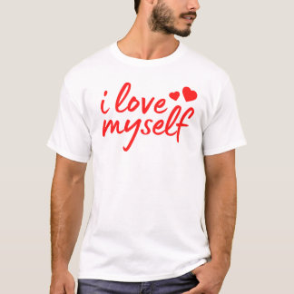 Ik hou van mezelf citeren met harten t-shirt