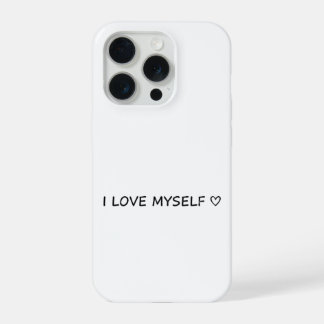 “Ik Hou Van Mezelf” Hoesje – Schattig & Betaalbaar iPhone 15 Pro Hoesje