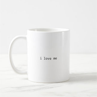 "ik hou van mezelf" minimale koffiemok 