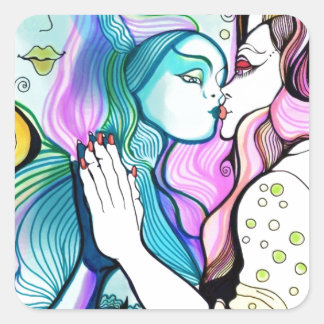 Ik hou van mezelf - of The Magic Mirror Vierkante Sticker