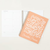 Ik hou van mezelf |Peach Fuzz & White aangepaste n Planner (Display)