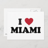 Ik hou van Miami Florida Briefkaart (Voorkant / Achterkant)