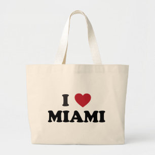 Ik hou van Miami Florida Grote Tote Bag