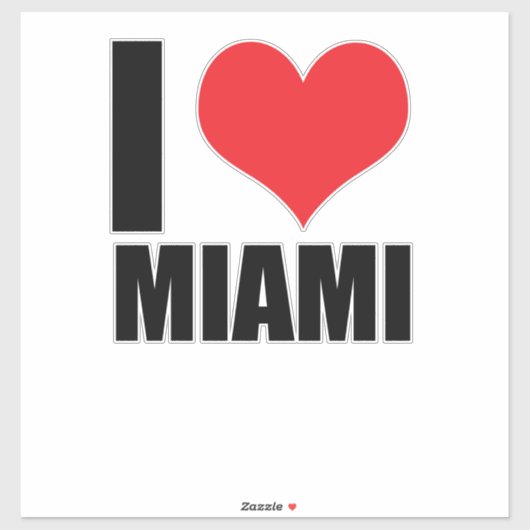Ik hou van Miami Sticker (Vel)