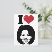Ik hou van Michelle Obama Briefkaart (Staand voorkant)