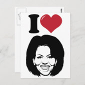 Ik hou van Michelle Obama Briefkaart (Voorkant / Achterkant)