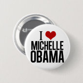 Ik hou van Michelle Obama Ronde Button 5,7 Cm (Voorkant /achterkant)
