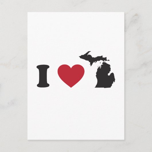 Ik hou van Michigan Briefkaart (Voorkant)