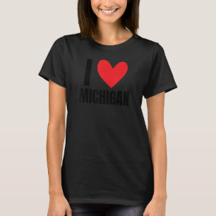 Ik hou van Michigan Detroit Grand Rapids City Warr T-shirt