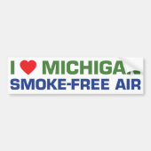 Ik hou van Michigan Smoke Free Air Bumpersticker (Voorkant)