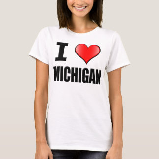 Ik hou van Michigan T-Shirt - Vrouwen