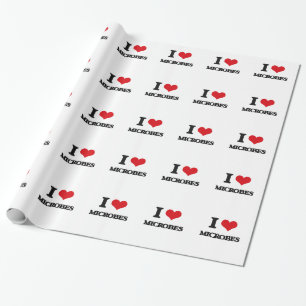 Ik hou van microben cadeaupapier