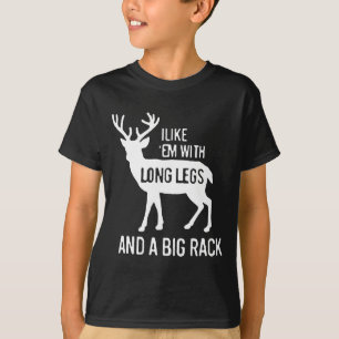 Ik hou van mij met lange benen en grote ruggegraat t-shirt