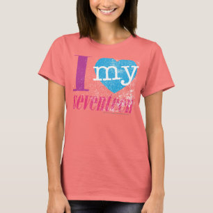 Ik hou van mijn 17 Aqua T-shirt