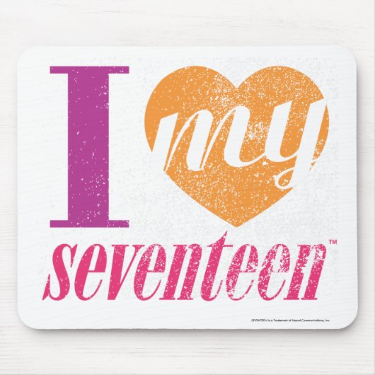 Ik hou van mijn 17 Sinaasappel Muismat (Voorkant)