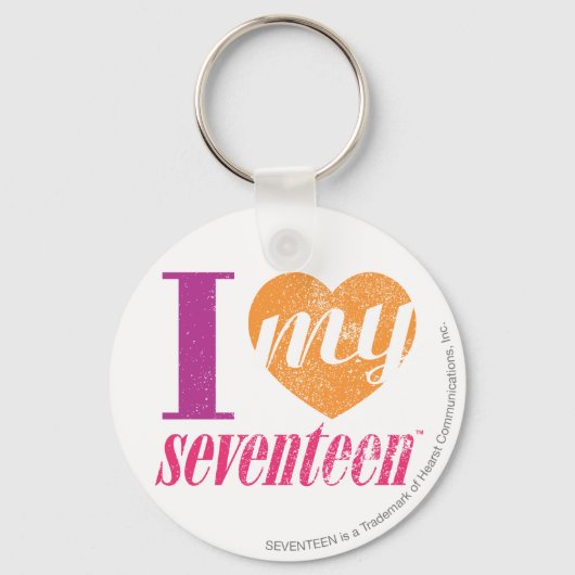 Ik hou van mijn 17 Sinaasappel Sleutelhanger (Voorkant)