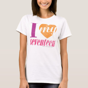 Ik hou van mijn 17 Sinaasappel T-shirt