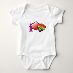 Ik hou van mijn 2 moeders baby romper