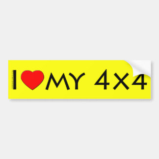 Ik hou van mijn 4x4 Bumpersticker