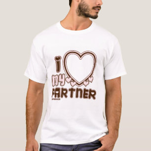 Ik hou van mijn aangepaste T-shirt voor de Partner
