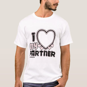Ik hou van mijn aangepaste T-shirt voor de Partner