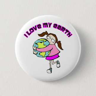 Ik hou van mijn aarde ronde button 5,7 cm
