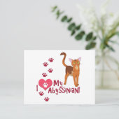 Ik hou van mijn Abyssiniër! Briefkaart (Staand voorkant)