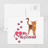 Ik hou van mijn Abyssiniër! Briefkaart (Voorkant / Achterkant)
