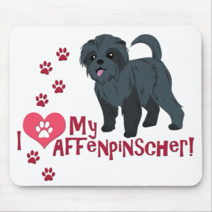 Ik hou van mijn affenpinscher! muismat